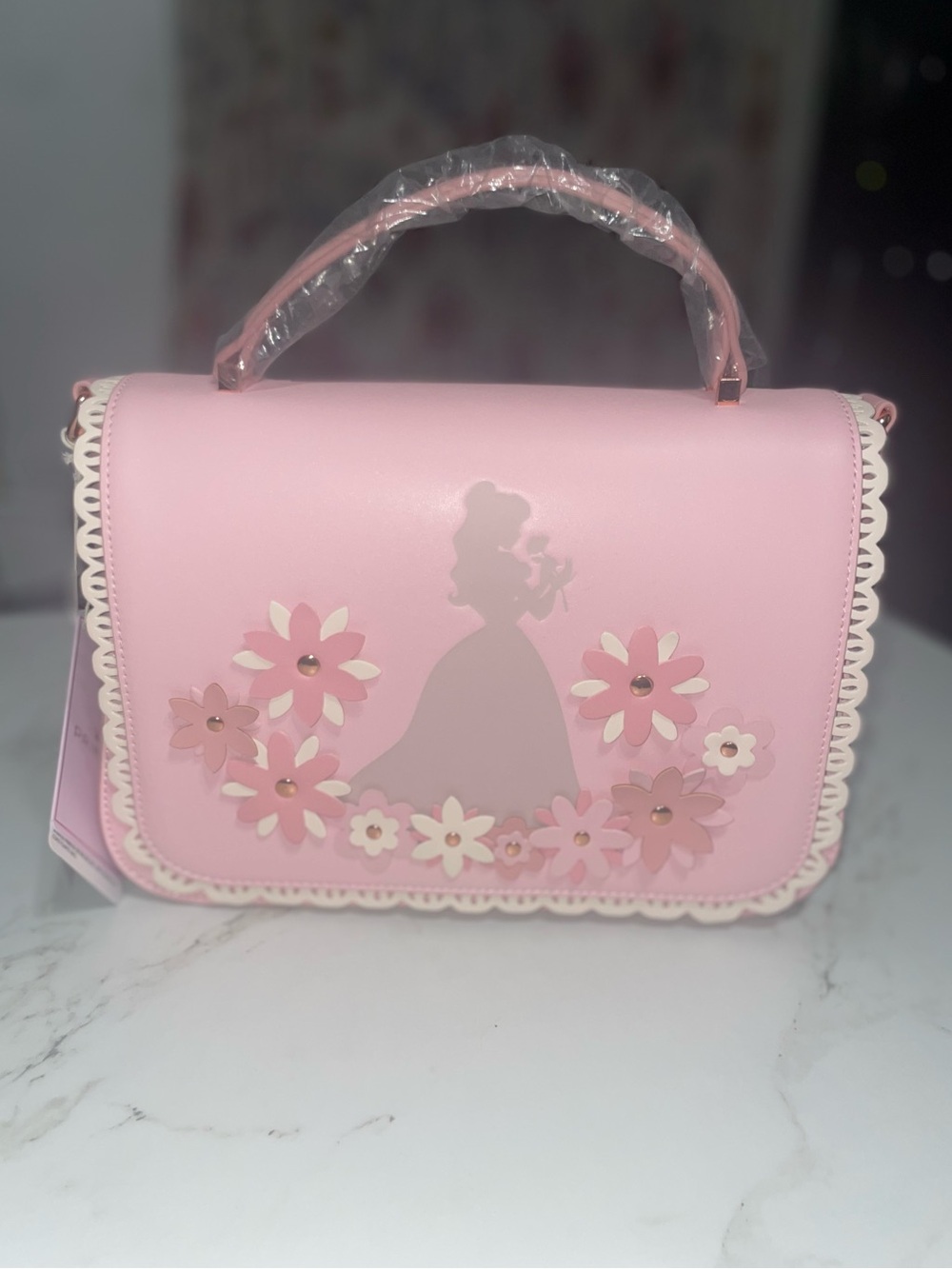 Disney Princess Belle Floral Lace Crossbody Bag